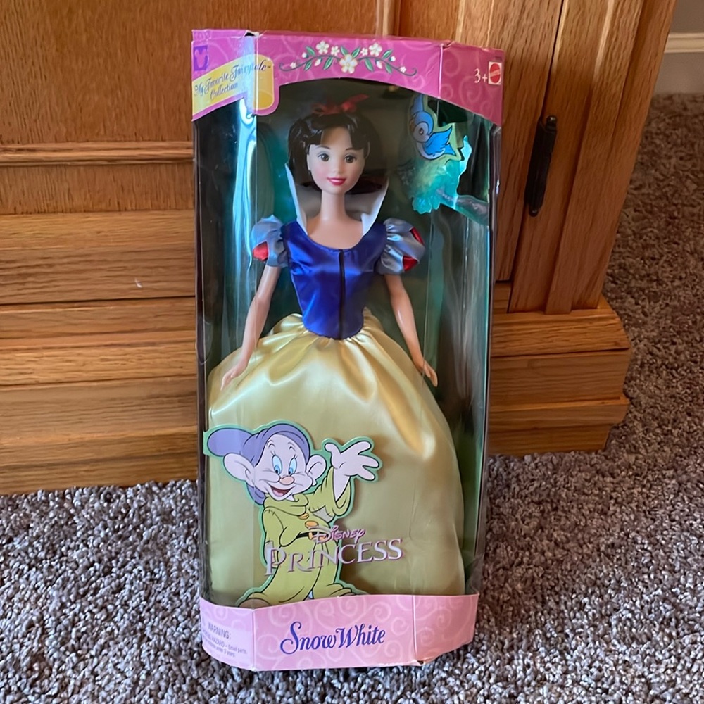 Snow White. My favorite favorite fairytale collection, Barbie Mattel.
